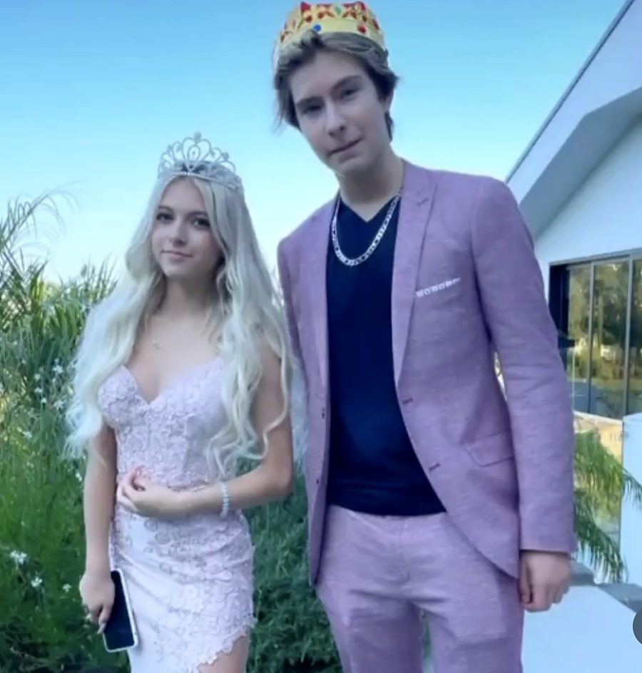 Prom King Sawyer Sharbino and Prom Queen Coco Quinn at the 2021 Pink Prom