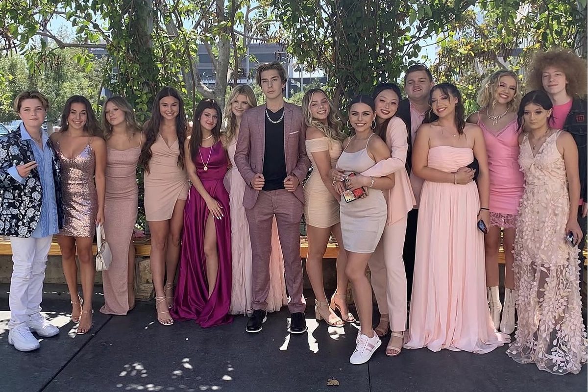 Sawyer Sharbino with fellow creators at the 2021 Pink Prom